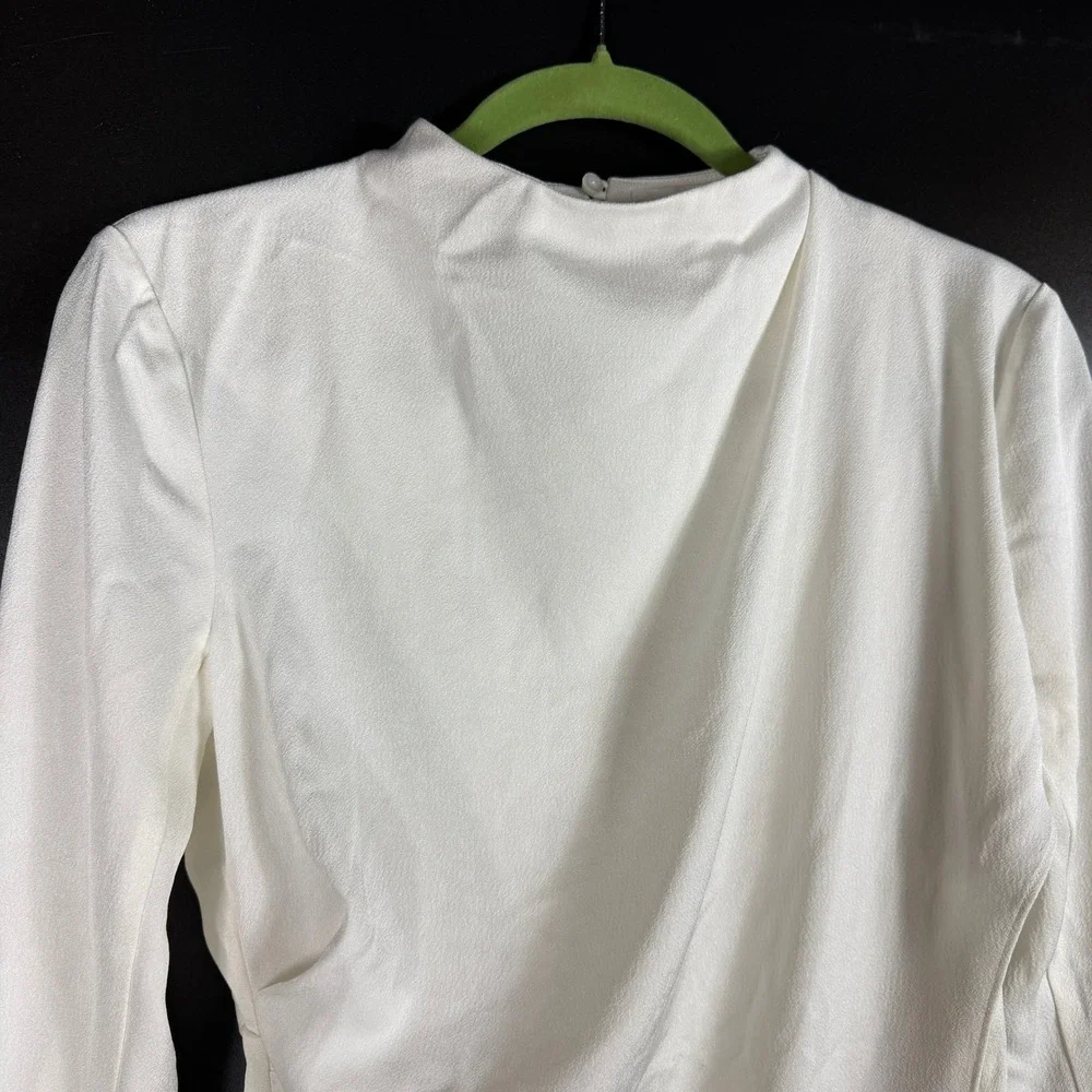 A.L.C. ALC Kay Top Ivory Blouse High Neck Long Sleeve Womens Size 0